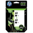 thumbnail image 1 of HP 61 Black Original Ink Cartridges, 2-Pack (CZ073FN), 1 of 9