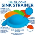 thumbnail image 6 of 2Pc Kitchen Sink Strainer Silicone Filter Drain Protector Food Trap Debris Waste, 6 of 7
