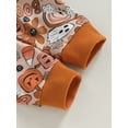 thumbnail image 5 of Baby Boy Girl Halloween Outfits Long Sleeve Shirts Ghost Pumpkin Sweatshirt Tops and Pants Set Toddler Infant Fall Clothes, 5 of 8