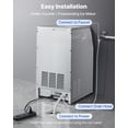 thumbnail image 4 of VEVOR Commercial Ice Maker Machine, 130 LBS/Day Ice Production with 30 LBS Storage Bin, Stainless Steel Undercounter Freestanding Built-in Ice Machine, LED Display & Self-Cleaning for Home Bar Restau, 4 of 10