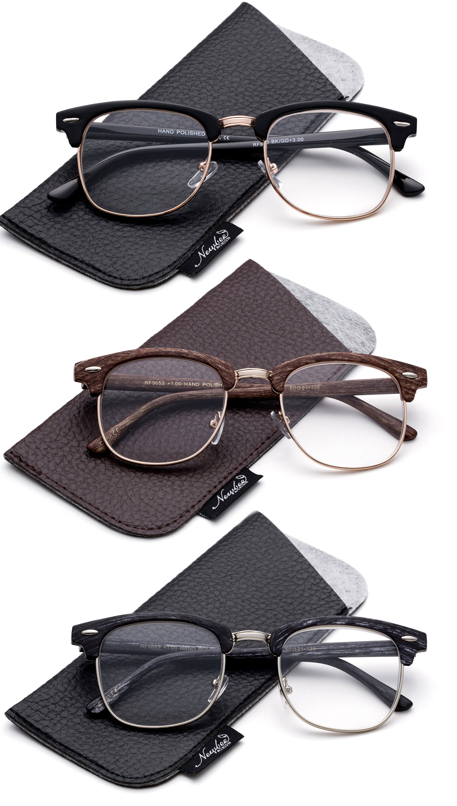 Newbee Fashion Clummaster Men S Half Frame Reading Glasses