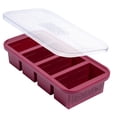 thumbnail image 1 of Moldes para congelador Souper Cubes, 250 ml, silicona con tapa, color arándano, 1 of 3
