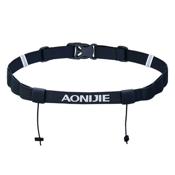 Triathlon Marathon Race Number Belt Outdoor Sports Motor Running Cycling Waist Pack Pouch Number Holder Sticker Clip with Gel Loop