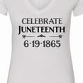 thumbnail image 4 of Inktastic Celebrate Juneteenth Women's V-Neck T-Shirt, 4 of 5