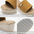 thumbnail image 6 of Bellella Womens Wedges Sandals Espadrilles Platform Sandals Summer Beach Slip On Shoes Yellow Size 7, 6 of 8