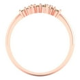 thumbnail image 5 of 0.17 ctw Wedding Band for Women - 18K Rose Gold Yellow Moissanite Stackable Eternity Ring, 5 of 6