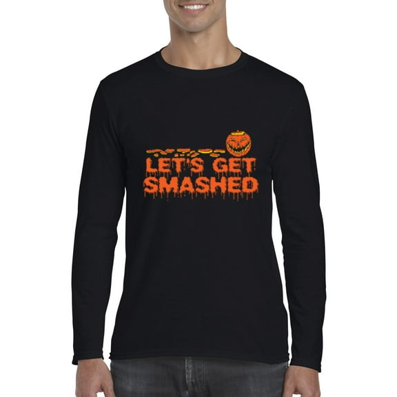 MmF - Mens Long Sleeve T-Shirts - Halloween Let`s Get Smashed