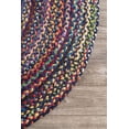 thumbnail image 2 of Indian Handmade Braided Blue Shade Multi Cotton Area Rug, Home Décor Rug, Jute Rug for Bedroom, Dining Room, living room, Doormat Rug Size - 2.3' x 4' Oval (69 cm x 120 cm), 2 of 4