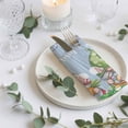 thumbnail image 3 of Cloth Napkins Set of 8 - 20x20 Inches, Easter Bunny Gnomes Washable Reusable Table Napkins, Spring Easter Eggs Floral Blue Wood Soft & Absortbent Dining Napkin for Party Wedding Hotel Restaurant, 3 of 8