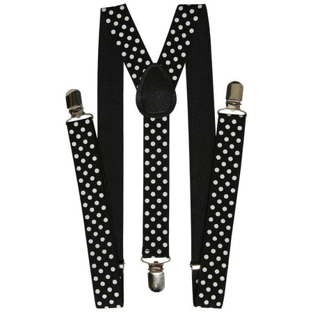 Polka Dot Suspender One Clip, Black White | Walmart Canada