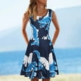 thumbnail image 2 of under $5 JINMGG Summer Dresses for Women under $10,Women Casual Sleeveless Dress O-neck Summer Print Dress for Beach, 2 of 9
