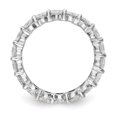 thumbnail image 2 of 14K White Gold Ring Band Eternity Diamond Round Polished Shared Prong 3ct , Size 8, 2 of 5