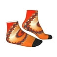 thumbnail image 3 of Bingfone Orange Rotating Design Patterned Men'S Women'S Casual Cotton Socks, 3 of 9
