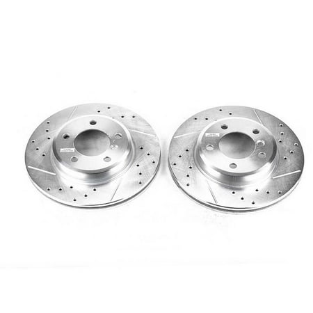 Power Stop EBR630XPR Evolution Drilled & Slotted Rotors -Front