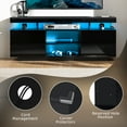 thumbnail image 2 of TV Stand with LED Lights for TVs up to 65 Inch TV Console Storage Cabinet Entertainment Center, 2 of 9