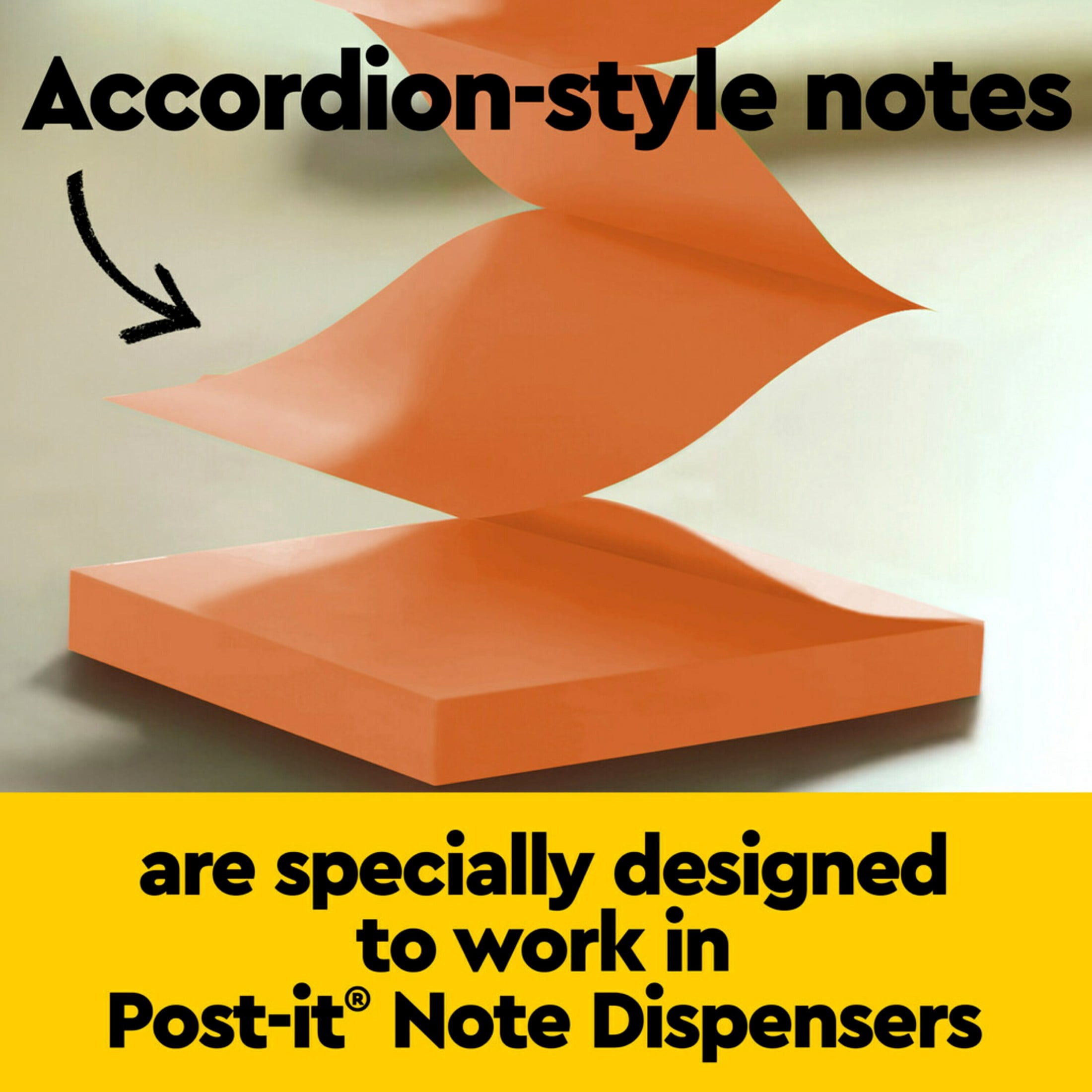 (4 pack) Post-it Super Sticky Dispenser Pop-up Notes, 3 in. x 3 in., Energy Boost, 4 Pads