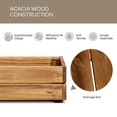 thumbnail image 2 of THYOI Wooden Planter Box 17"x6"x5.5", Acacia Wood, Crate Style, 3 Colors (Golden Teak), for Planting/Decor, 2 of 6