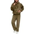 thumbnail image 5 of Valora Women Fashion Outfit Casual Hooded Tracksuit With Pockets For Daily Wear And Adventures Women s Trousers Suit Two Piece Outfit Modern Comfort Army Green L, 5 of 7