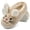 Khaki, variant on Ecetana Womens Fuzzy Slippers 3D Rabbit Closed Back Slippers Fluffy Non-Slip Indoor Warm House Slippers for Women