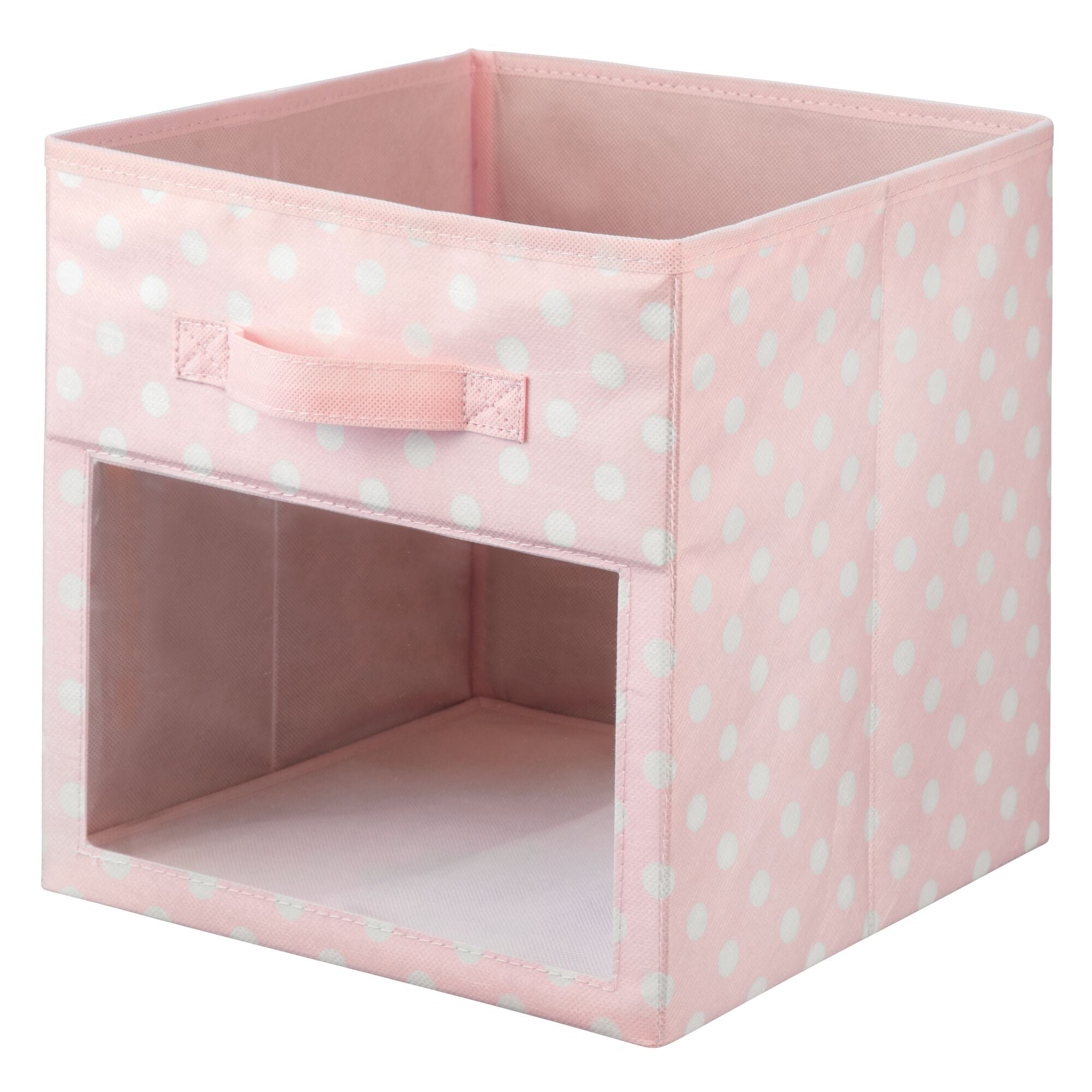 Quilted Fabric Cube Storage Bin - Light Pink - Cloud Island™