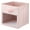 Pink/White, variant on mDesign Fabric Nursery Storage Cube, Window/Handle, 4 Pack, Gray/White Polka Dot