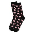 thumbnail image 6 of MeMoi Pretty Pigs Bamboo Blend Crew Socks - Womens - Female, One Size, Legion Blue, 6 of 8