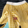 thumbnail image 3 of Girls Gingham Wide Leg Pants Elastic High Waist Gingham Pants Lightweight Loose Fit Summer Long Pants for Girls, 3 of 4