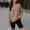 C-Khaki104, variant on JIAYUE Women Sweatshirt Long Sleeve Relaxed Fit Solid Color Split Hem Round Neck Pullover For Ladies Casual Wear