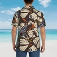 thumbnail image 6 of Disketp Hawaiian Shirts For Men,Vector Butterflies Print Mens Casual Short Sleeve Button Down Shirts Beach Shirt, 6 of 8