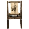 thumbnail image 2 of Homestead Collection Captain's Chair, Woodland Upholstery w/ Laser Engraved Bear Design, Stain & Lacquer Finish, 2 of 10