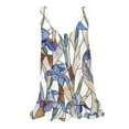 thumbnail image 2 of UPPADA Summer Tops for Women 2025,Trendy Loose Fit Tank Tops Floral Print Crew Neck Chiffon Blouse Casual Sleeveless Shirts, 2 of 5