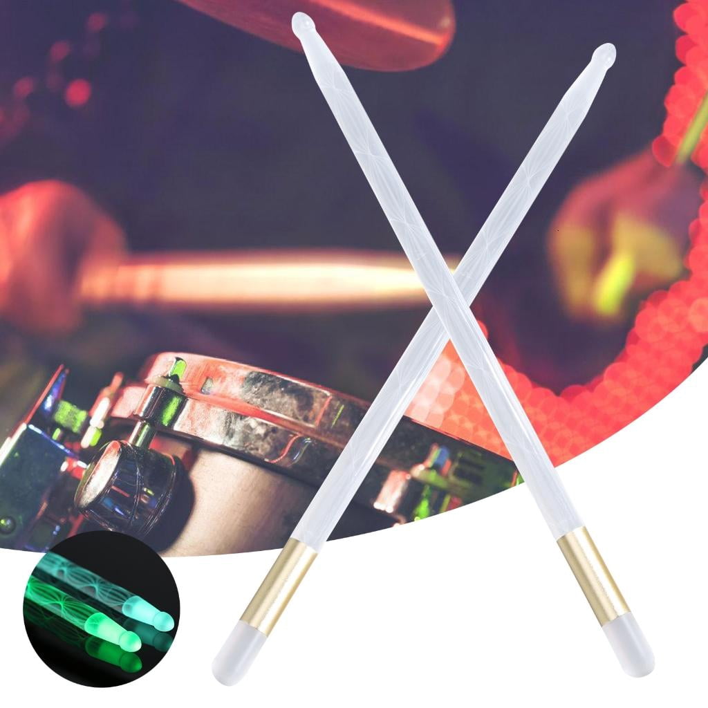 Yihuala LED Light Up Drum Sticks 13 Colors Glow Drumstick Acrylic Drumstick Drummer Accessories for Adults and
