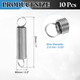 thumbnail image 2 of Uxcell Extension Spring, 10pcs Wire Diameter 0.02", OD 0.2", Free Length 1", Silver, 2 of 7