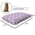 thumbnail image 2 of Tropical Pet Bed, Exotic Banana Leaves and Bird of Paradise Blossoms Hawaiian Pattern, Resistant Pad for Dogs and Cats Cushion with Removable Cover, 24" x 39", Raspberry and Blue Violet, by Ambesonne, 2 of 4
