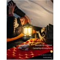 thumbnail image 2 of Linterna de camping, luz de campamento de metal retro recargable, lámpara vintage colgante con pilas, bombilla portátil para tienda de campaña al aire libre, iluminación de emergencia para f, 2 of 5