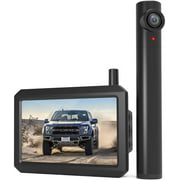 Auto-Vox TW1 Truly Wireless Backup Camera, 5Mins DIY Installation, 720P Super Night Vision Rear View Camera And 5'' LCD Monitor With Digital Signal, 2 Channel Support To Monitor/Reverse For Trucks/Car