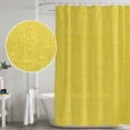 thumbnail image 5 of Yellow Burlap Texture Shower Curtain, Waterproof Shower Curtains for Bathroom, Farmhouse Vintage Yellow Washable Fabric Bathtub Curtain Set Bath Decor with 12 Hooks Extra Long 72"x96", 5 of 8