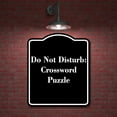 thumbnail image 2 of Do Not Disturb Crossword Puzzle BLACK Aluminum Composite Sign 8.5''x10'', 2 of 9