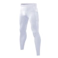 thumbnail image 2 of Men's Compression Pants Leggings Sports Tights Performance Athletic Baselayer Workout Running Size 2XL White, 2 of 4