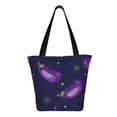 thumbnail image 3 of Haiem Eggplant Pattern Shoulder Bag - Durable and Spacious Tote Bag,Versatile Shopping Bag, 3 of 9