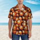 thumbnail image 2 of Fotbe Vintage Basketball Camisa Hawaiana para Hombre Unisex – Camisa Casual de Verano con Botones de Manga Corta de Algodón y Lino,Small, 2 of 7