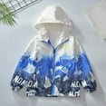 thumbnail image 2 of CHENge Boys Windbreaker Jackets Size 10-12,Warm With Hood Waterproofs Linings Fall Winter Jacket Toddler Outerwear Outdoor Sports Coat For Kids Youth(Blue-D,6-7 Years), 2 of 7