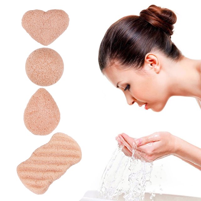 4PCS Facial Sponges Deep Cleaning Exfoliating Face Sponges Body Sponges