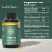 Primal Harvest Primal Flex Joint Support: BioCell Collagen®، الكركم والبوزويليا لراحة المفاصل (60 قيراط)