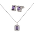thumbnail image 1 of Set de Joyería para Mujer Oro 14k o Plata con Zirconia Cúbica LuckyLy, Juego de Collar y Aretes Mujer, Modelo Elia Azul lila UNITALLA, 1 of 6