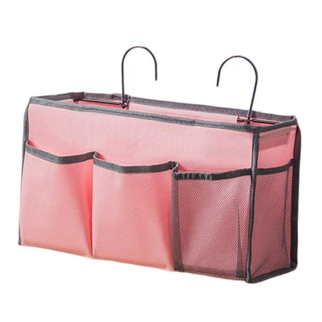 kurtrusly Oxford Cloth And Iron Bedside Storage Organizer Holder Bed Rails Multifunctional Hanging Pockets For Dorm Rooms Bedroom