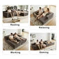 thumbnail image 5 of Xiweot 103" Boneless Sectional Sofa for Living Room, Memory Foam Cloud Modular Sectional Couch with Deep Seat, No Assembly Velvet L Shaped Sofa with Right Facing Chaise, Light Gary, 5 of 7