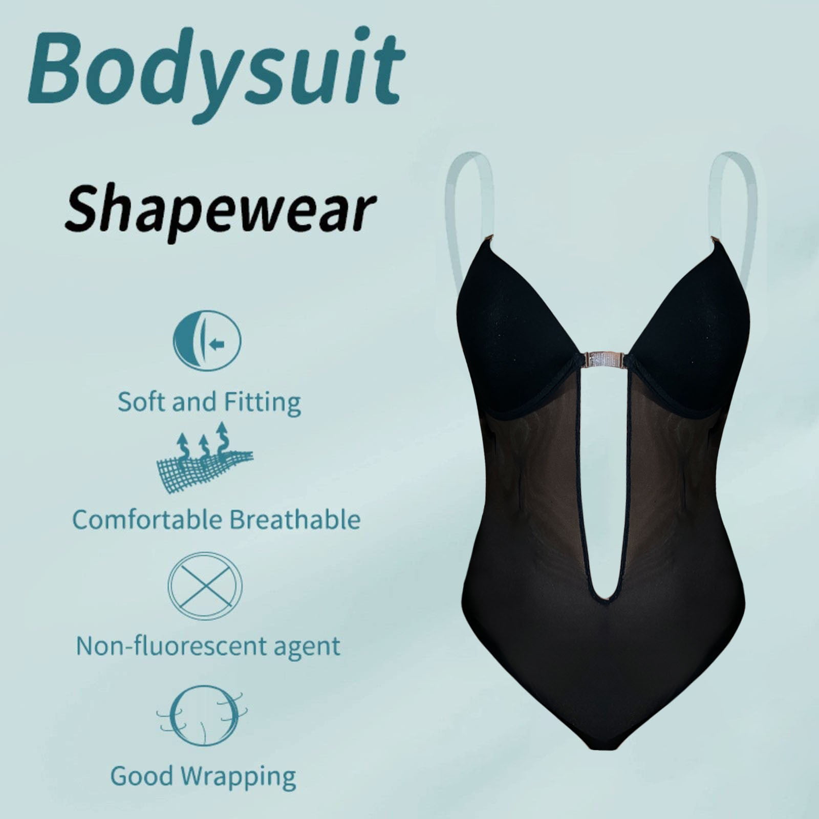 Shapewear for Women Plus Size Backless Built in Bra Body Shaper Seamless  with Open Crotch (A-a, XXL)