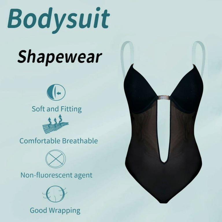 WANYNG Backless Body Shaper with Built-In Bra Seamless and Open Crotch  Design 