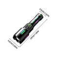 thumbnail image 3 of Lampe de Poche Laser Blanche Haute Luminosité Rechargeable Lampe de Poche LED Type C Charge Zoomable Affichage Numérique Poignée Fluorescente Camping Extérieur Randonnée Urgence Étanche Faisceau Fort Lampe Tactique, 3 of 9